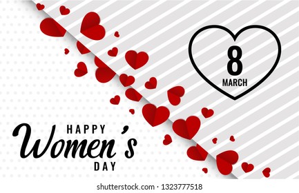 Womens Day card or background. vector illustration.