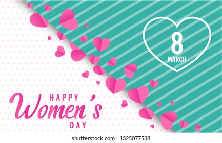Womens day card or background. vector illustration.