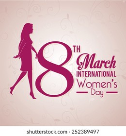 Women's day card design, vector illustration.