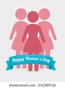 Women's day card design, vector illustration.