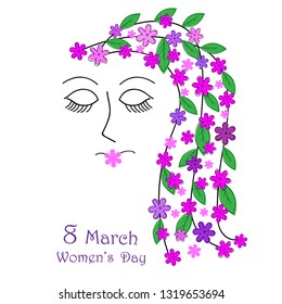 Women's Day card, vector