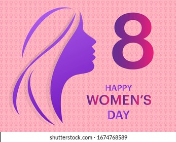 Women's Day celebration festival banner, motivational advertisement, tv programme -vector illustration