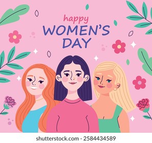 Women's Day Celebration with Flowers And Roses