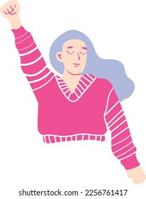 Womens day celebration hand drawn illustration 