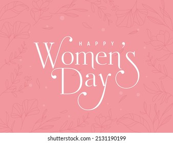 Womens day celebration lettering style background