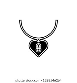 Women's day, chain, 8 March icon. Simple glyph, flat vector of 8 march icons for UI and UX, website or mobile application