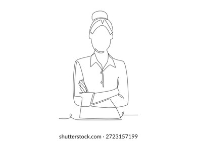 Dibujo de una línea del concepto del día de las mujeres