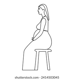 Women's day continuous one line drawing of outline vector illustration
