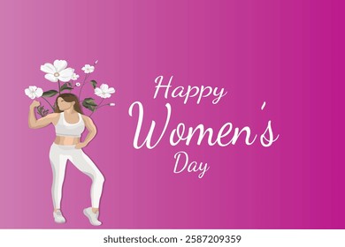 Women's day cover design, background art, vector