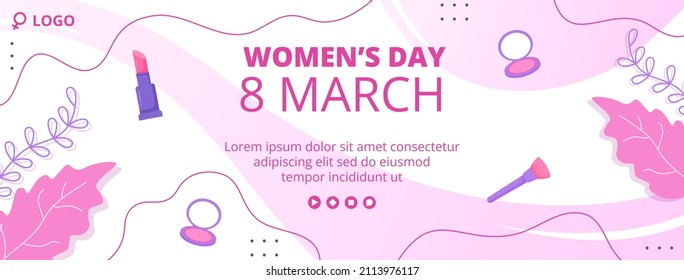 Women's Day Cover Template Flat Illustration Editable of Square Background Suitable for Social Media, Greeting Card and Web Internet Ads