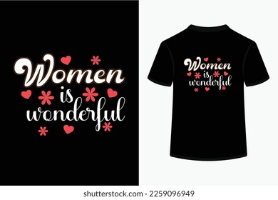 Women's day creative and unique typography design
