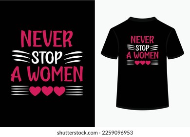 Women's day creative and unique typography design