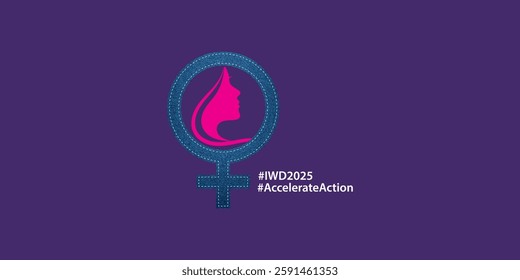 Women's Day Denim Garments Clothing Design concept idea editable vector illustration.