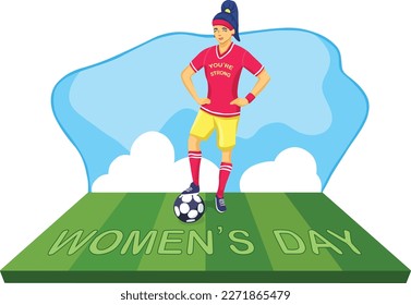 Women's Day design. Illustration of Women’s. Greeting card. Vector illustration. Women's empowerment