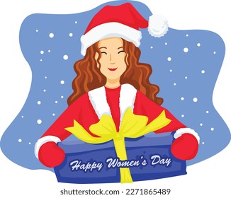 Women's Day design. Illustration of Women’s. Greeting card. Vector illustration. Women's empowerment