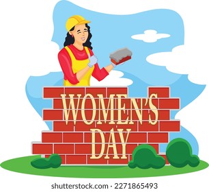 Women's Day design. Illustration of Women’s. Greeting card. Vector illustration. Women's empowerment