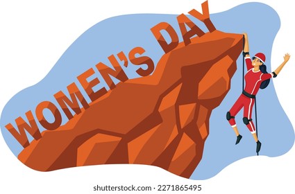 Women's Day design. Illustration of Women’s. Greeting card. Vector illustration. Women's empowerment