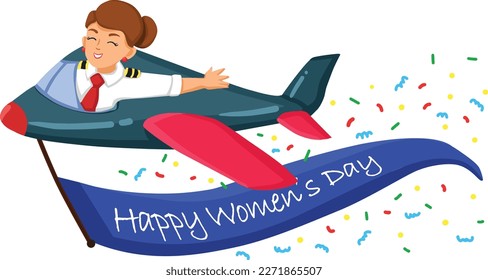 Women's Day design. Illustration of Women’s. Greeting card. Vector illustration. Women's empowerment