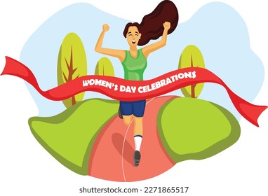 Women's Day design. Illustration of Women’s. Greeting card. Vector illustration. Women's empowerment