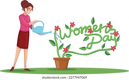 Women's Day design. Illustration of Women’s. Greeting card. Vector illustration. Women's empowerment. International women's day vector illustration.