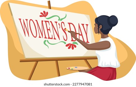 Women's Day design. Illustration of Women’s. Greeting card. Vector illustration. Women's empowerment. International women's day vector illustration.