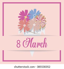 women's day design in pink color 