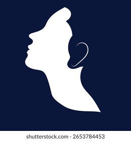 Women's day design for poster ,banner. Vector illustration. Female face silhouette vector.