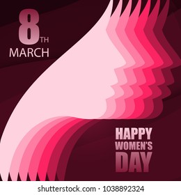 Women's day design with typography 