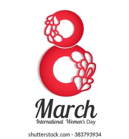 Women's day design, vector illustration. 