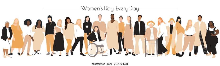 Banner del Día de la Mujer, Todos los Días.	