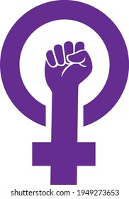 Women's day feminist symbol. Vector editable