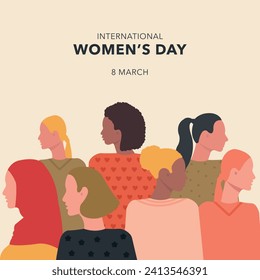 Women's day in flat design	
