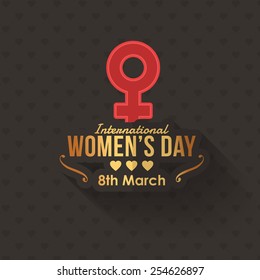 Women's Day Flat Style Retro Background