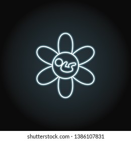 Women's day, flower, baby neon icon. Simple thin line, outline vector of 8 march icons for UI and UX, website or mobile application
