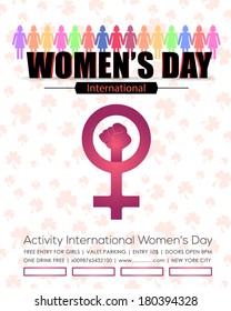 Women's Day Flyer Poster - Activity, Events, Celebration, Announcement Vector Background