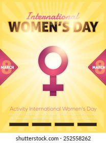Women's Day Flyer Poster - Activity, Events, Celebration, Announcement Vector Background