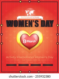 Women's Day Flyer Poster - Activity, Events, Celebration, Announcement Vector Background