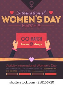 Women's Day Flyer Poster - Activity, Events, Celebration, Announcement Vector Background