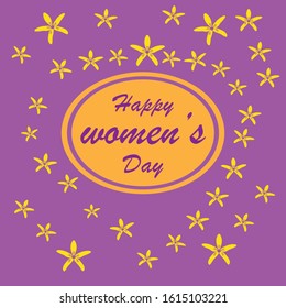 Women's day, great design for any purposes. International 8 march. Decoration element. Invitation. Celebration & party.  Beautiful background.