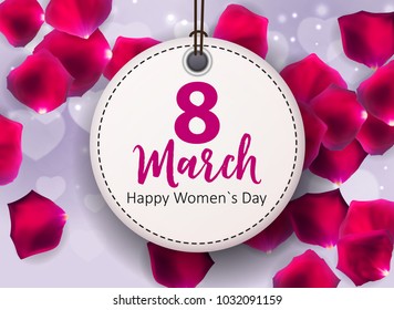Women's Day Greeting Card 8 March Vector Illustration EPS10