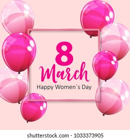 Women's Day Greeting Card 8 March Vector Illustration EPS10