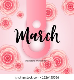 Women's Day Greeting Card 8 March Vector Illustration EPS10