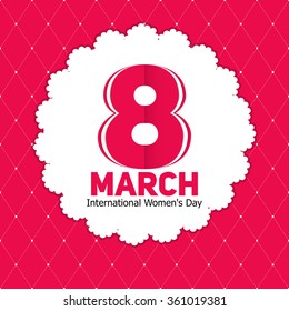 Women's Day Greeting Card 8 March Vector Illustration EPS10
