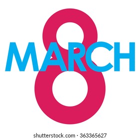 Women's Day Greeting Card 8 March Vector Illustration EPS10