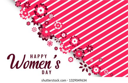 Women's day greeting card or background. vector illustration.