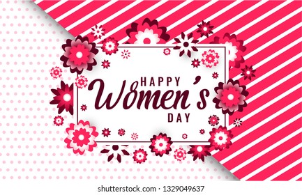 Womens day greeting card or background. vector illustration.