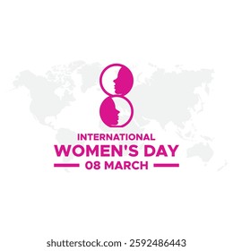 Women's day greeting card background. A greeting card from March 8th. International Women's Day. Vector illustration.