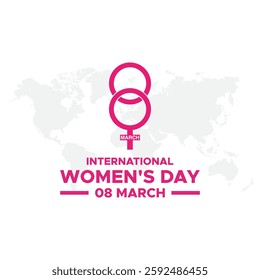 Women's day greeting card background. A greeting card from March 8th. International Women's Day. Vector illustration.