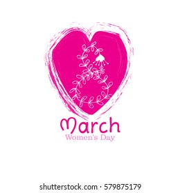 Women's Day greeting card design.