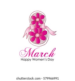 Women's Day greeting card design.
